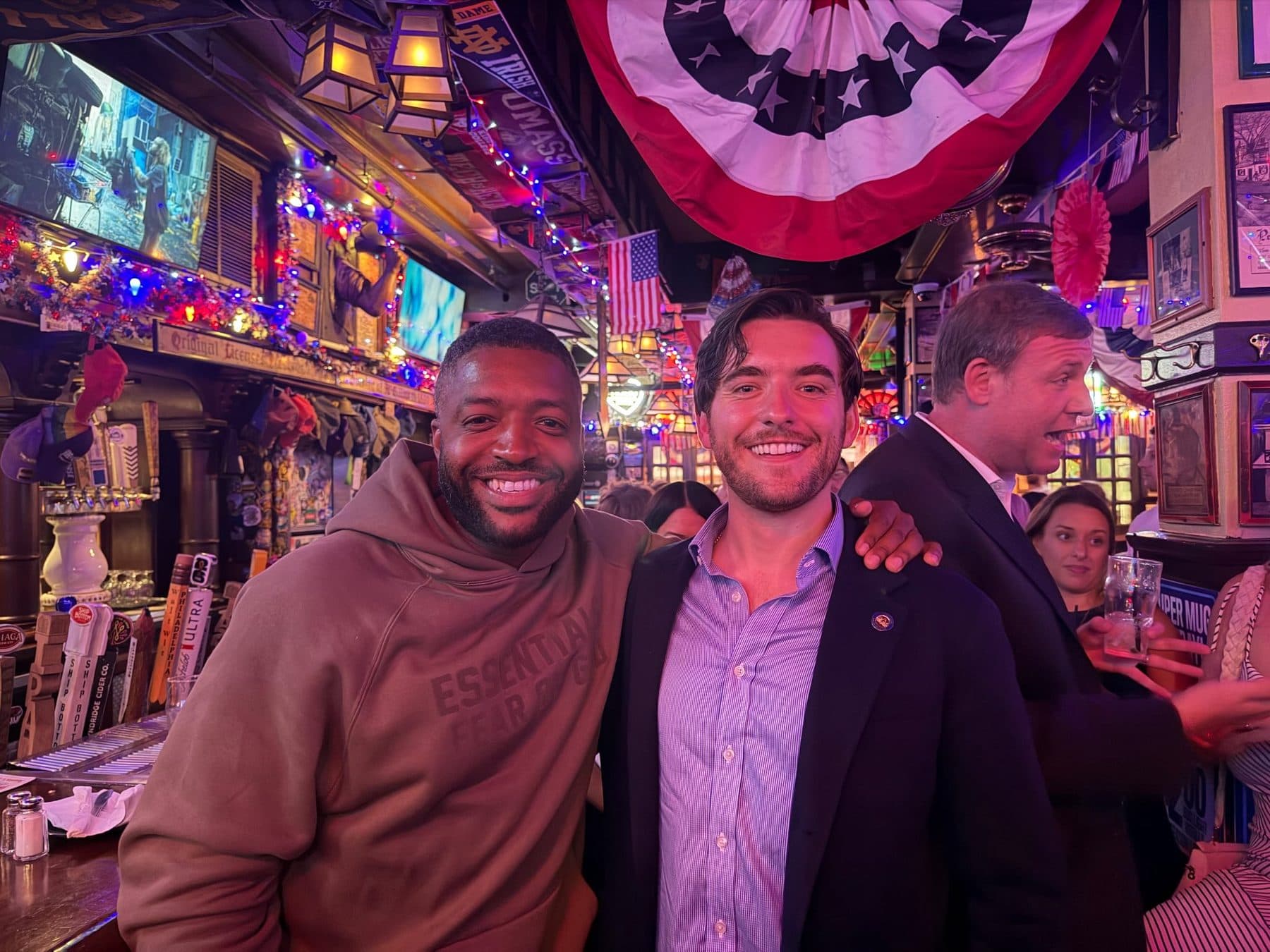 Joe Picozzi with friends at McGillin's Olde Ale House during a bipartisan happy hour